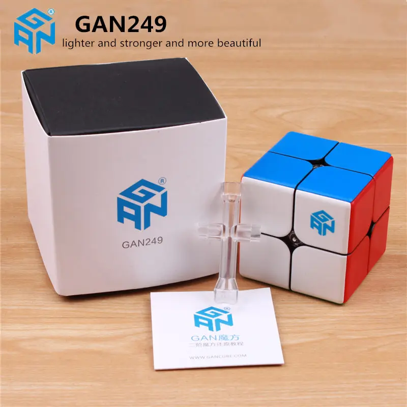 Gan249 2x2 magic speed gan cube stickerless GAN 249 V2 puzzle pocket Cube colorful gans toys for Children