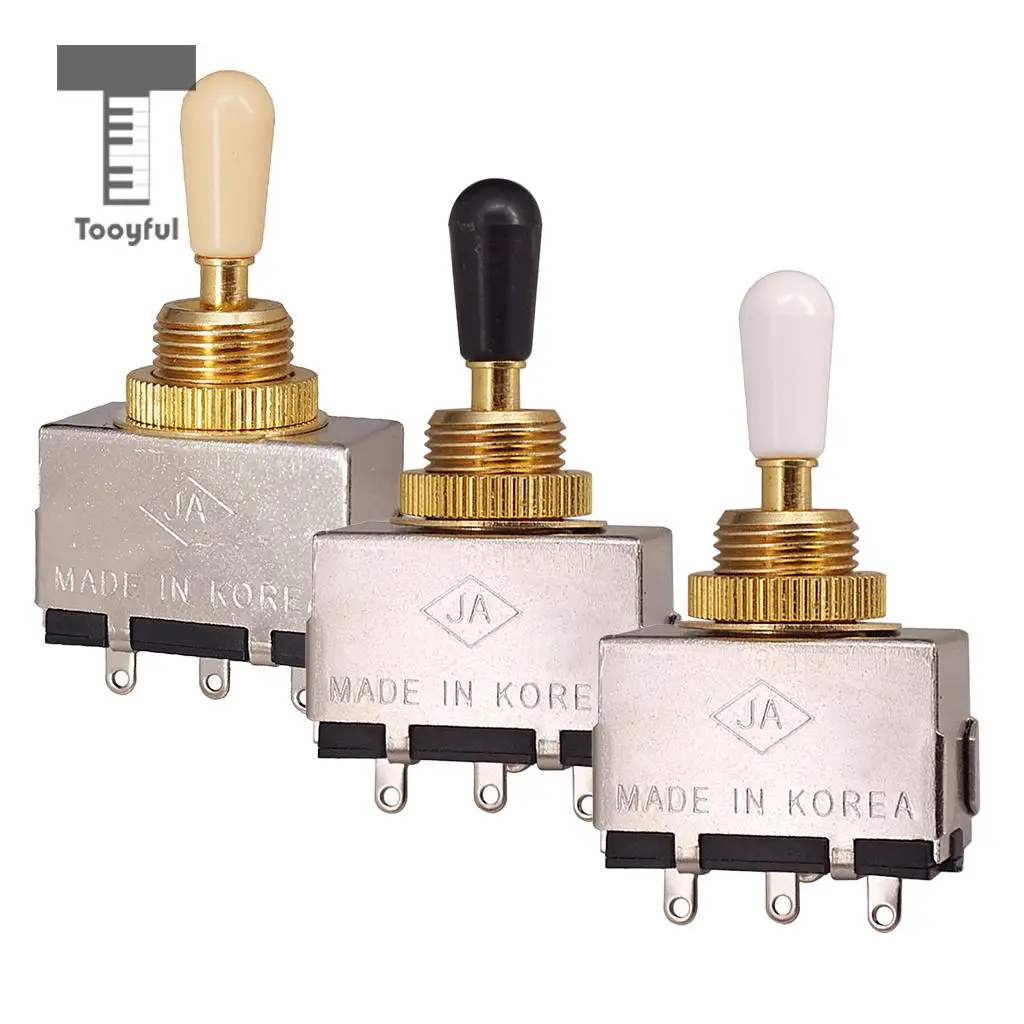 Tooyful Metal Closed 3 Way Pickup Selector Tone Toggle Switch for LP Electric Guitar Accessory