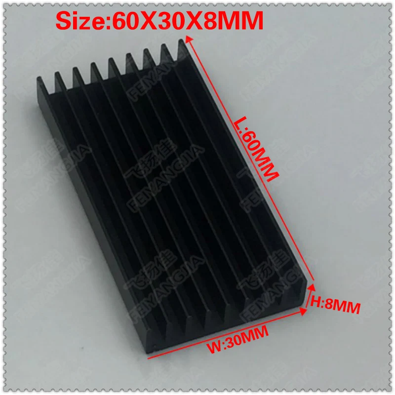 ( Free shipping ) 10 PCS  60x30x8mm Aluminum heatsink heat sink high quality radiator Module radiator special for cooling