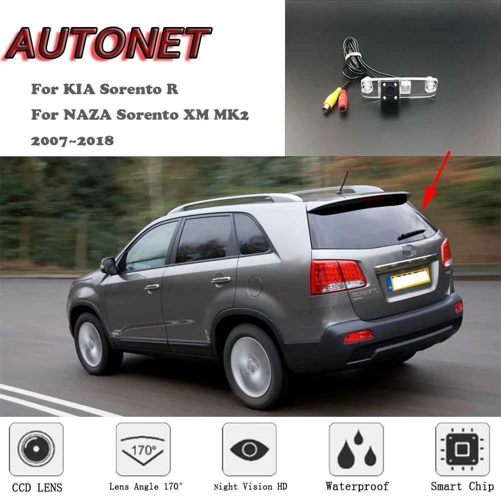 AUTONET HD Night Vision Backup Rear View camera For KIA Sorento R For NAZA Sorento XM MK2 2007~2018 CCD/Parking Camera