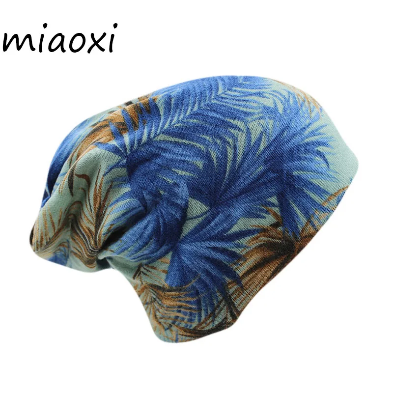 New Cheap  Women Hat Fashion Girls Autumn Winter Warm Beanies Knit Floral Leaf Hats For Lady Bonnet Scarf Brand Hat