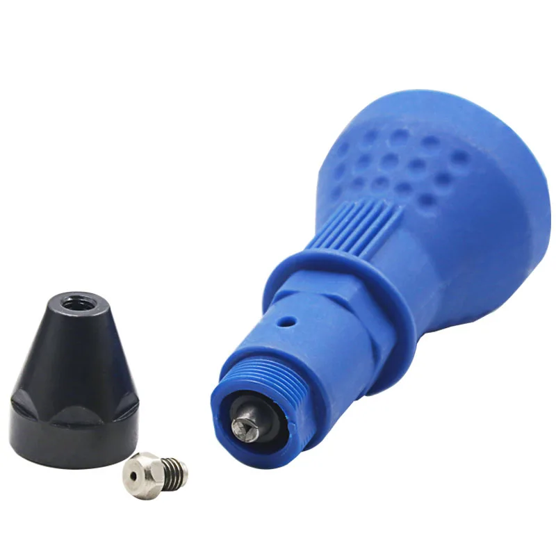 สีดำสีฟ้าไฟฟ้า Rivet Nut Gun Riveting เครื่องมือไร้สาย Riveting สว่านอะแดปเตอร์ใส่ Nut เครื่องมือ Riveting เจาะอะแดปเตอร์