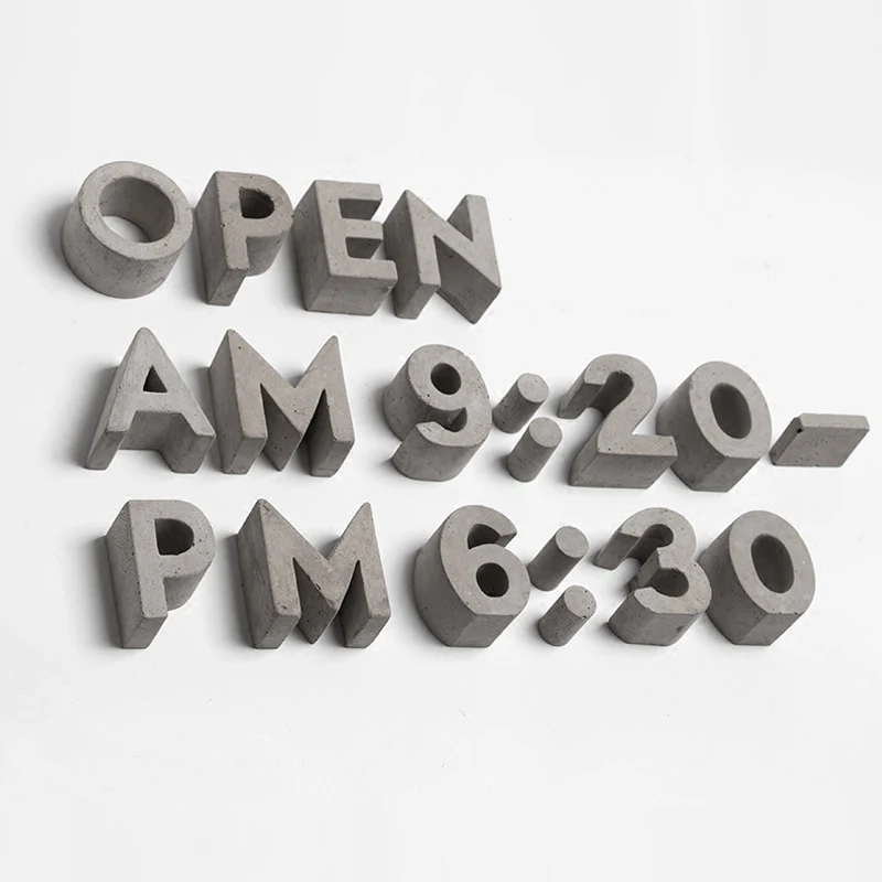 Concrete Silicone Molds English Symbols silicon forms DIY door number Cement Plaster handmade symbols Mark silicone mold