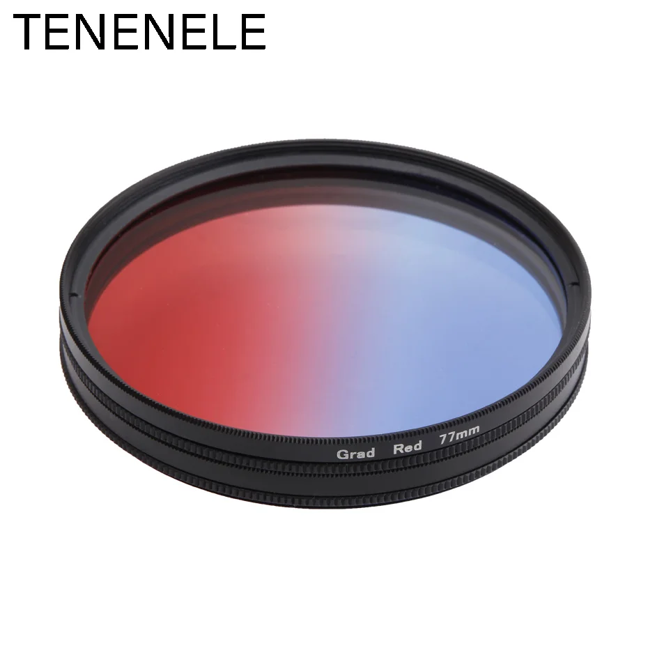 TENENELE Gradient Color Camera Filter Set 49 52 55 58 62 67 72 77 82 mm Lens Filters Kit For Nikon Sony Canon Pentax DLSR Camera