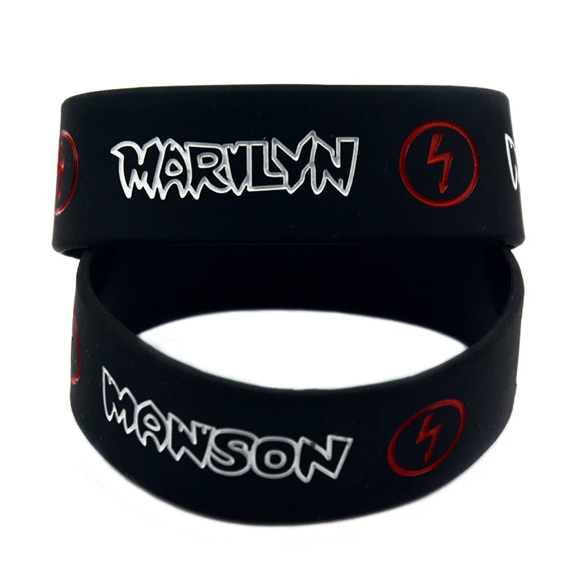 1 PC Marilyn Manson Silicone Bracelet One Inch Wide for Music Concert