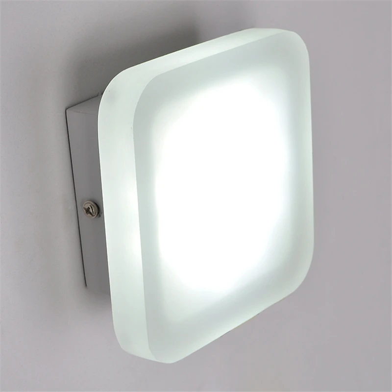 

White Acrylic Led Wall Light for Home Modern Wall Lamp Bedroom Bathroom Mirror Light Contemporary Indoor Reading Lamp,WLL-305