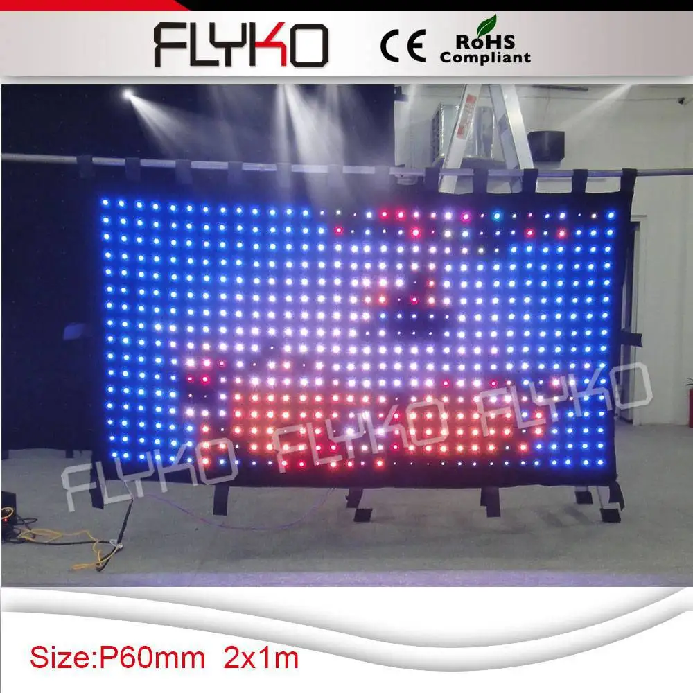 

Free Shipping RGB 3in1 full color flexible led video curtain