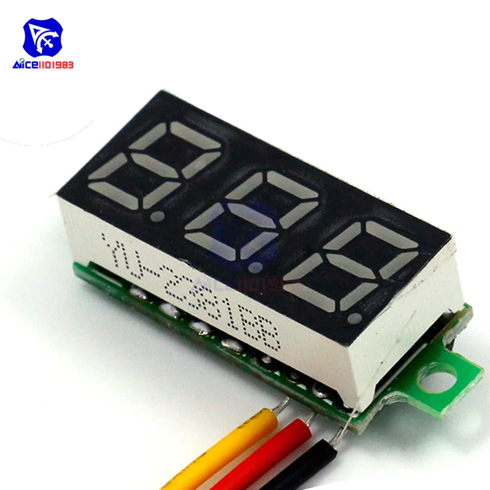 5 Farben Verfügbar Mini LED Digital-Voltmeter DC 4-30V 0,28 Zoll 3-Draht DC 0-100V Volt Spannungsmesser Messgerät Tester LED-Anzeige – Detail 5