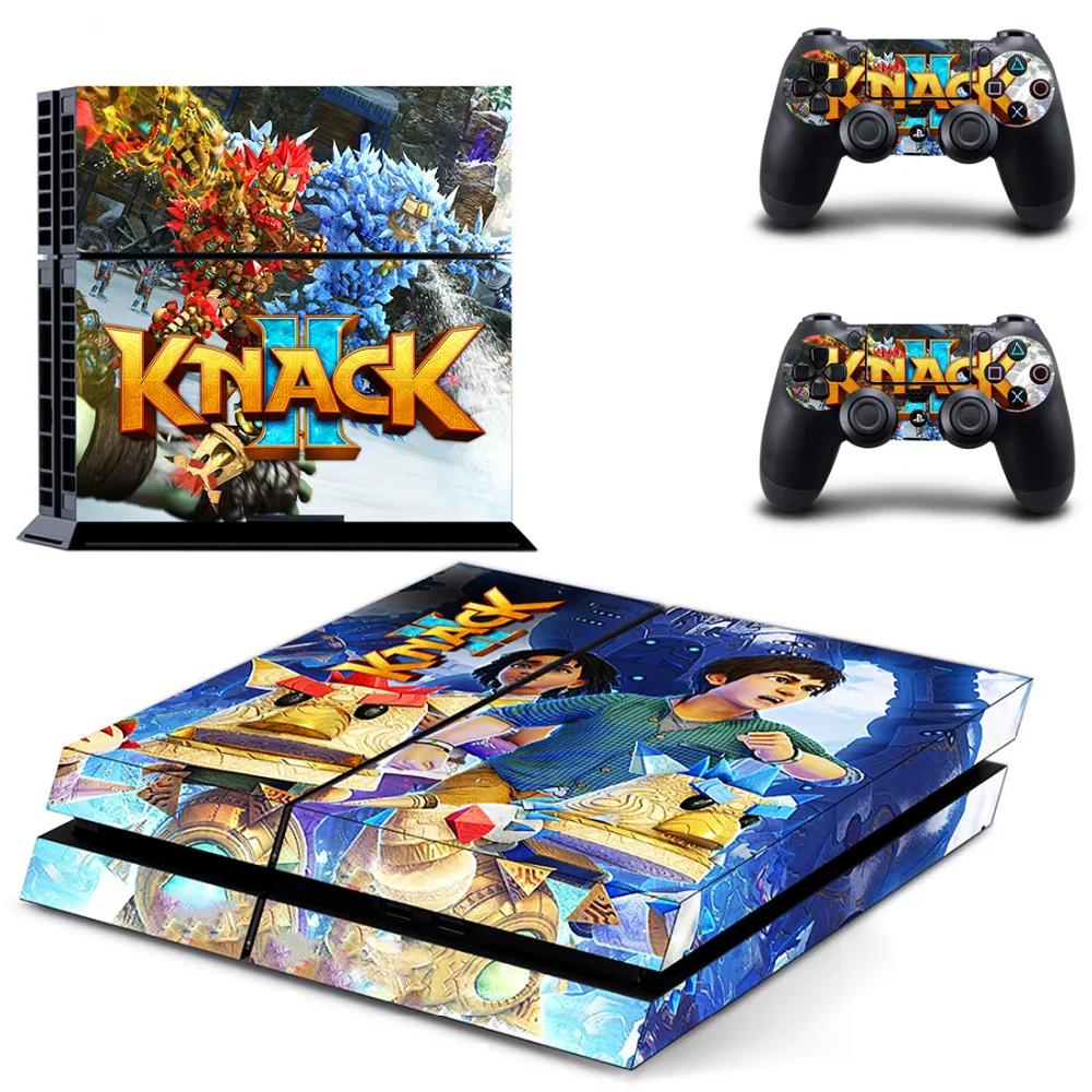 Knack 2 ps4 adesivo de pele decalque para sony playstation 4 console e 2 controladores ps4 adesivo de pele vinil