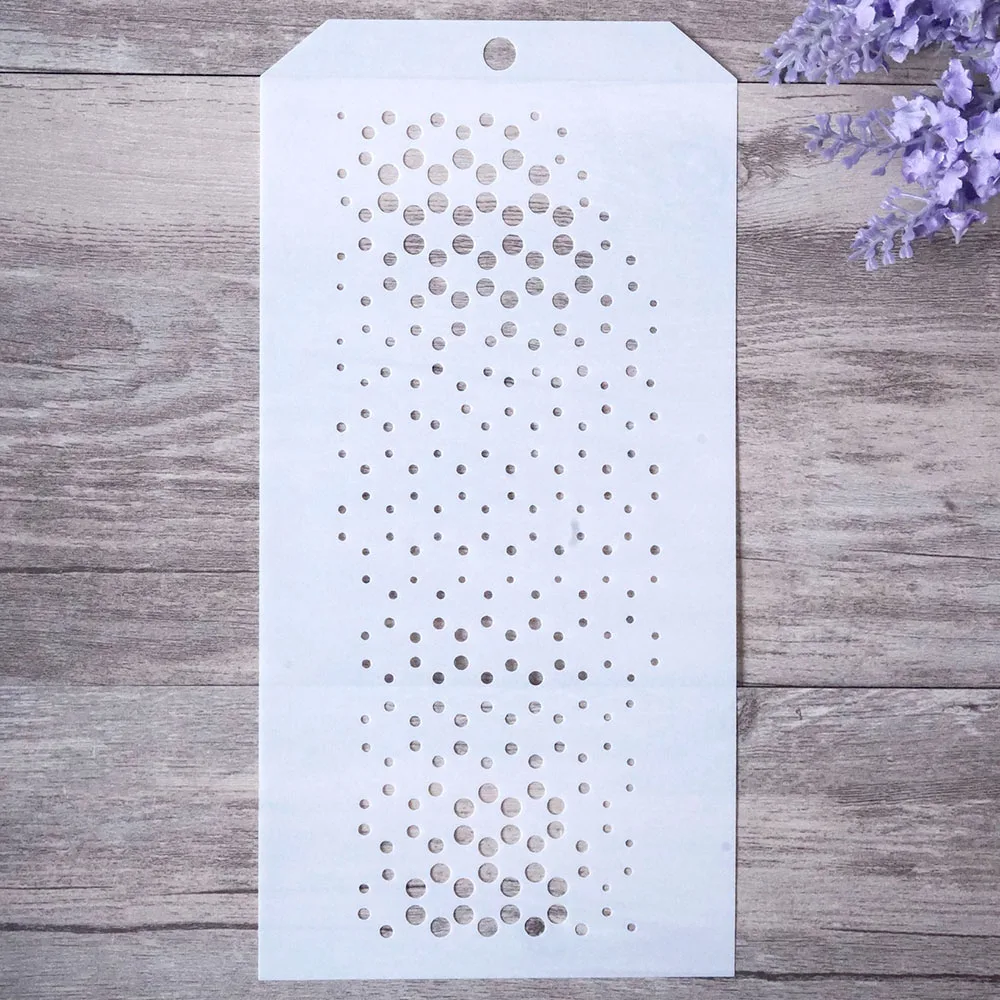 12*24 cm DIY Craft Splatter Polka Dot Stencil for Scrapbooking Painting Stamping Album Decorative Embossing Paper Cards