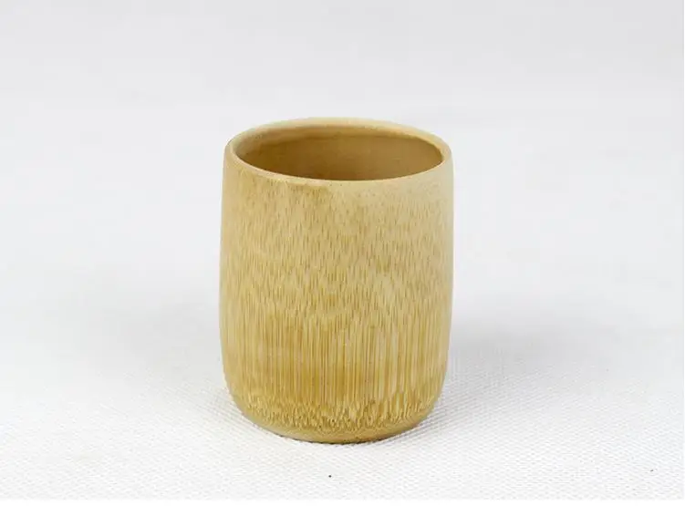 Handmade Natural Bamboo Tea Cup Japanese Style Beer Milk Cups With Handle Green Eco-friendly Travel Crafts SN1258