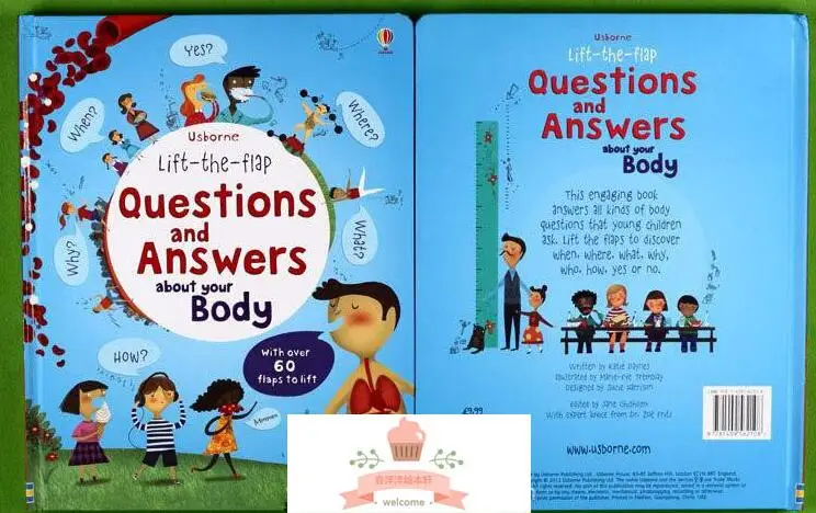 New Lift-The-Flap Questions And Answers About Your Body English Educational Picture Book Baby Kids Learning Reading Books