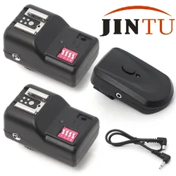 JINTU PT-16 16 Channel Wireless Remote Camera Flash Trigger W/2 Receiver for NIKON D3200 D7500 D5500 D5600 D3400 D90 D80 D60