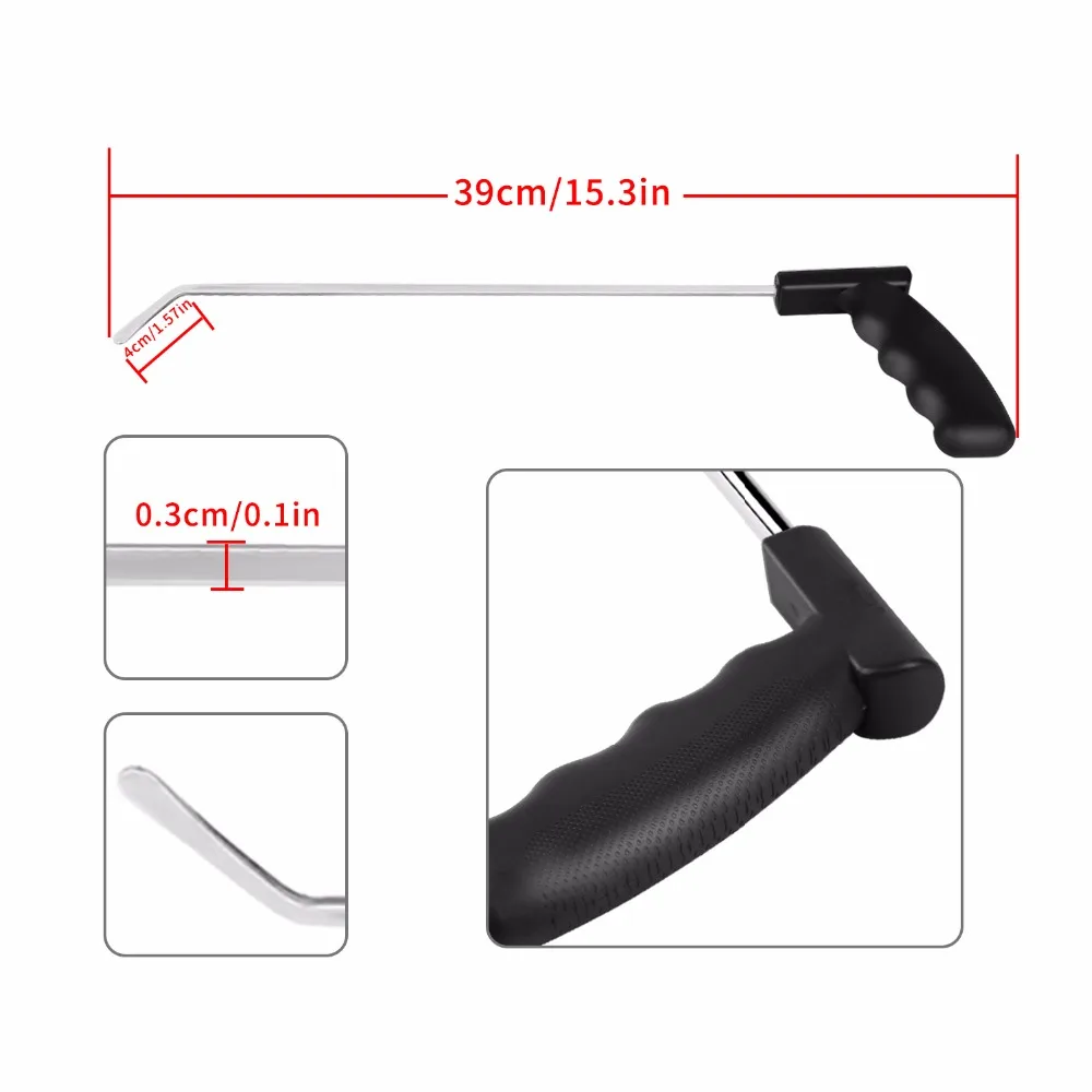 6pcs PDR Crowbars Hook Tool Dent Removal Rod Pry Bar Set  Multifunction Tools Car Repair