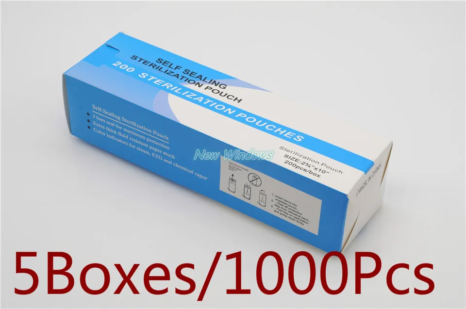 

Brand New SELF-SEALING STERILIZATION POUCHES Sterilization Size 70*260mm 1000Pcs