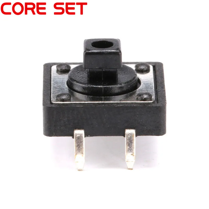 20Pcs/Lot 12x12x7.3MM Black rectangle Micro SwitchTouch Button Self-reset Button 12*12*7.3mm keys button DIP 4PIN