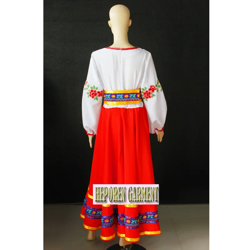 High Quality Kids Russia National Costumes Female Suit Russian Tradtional Clothing Dance Party Dress HF1279 image 2