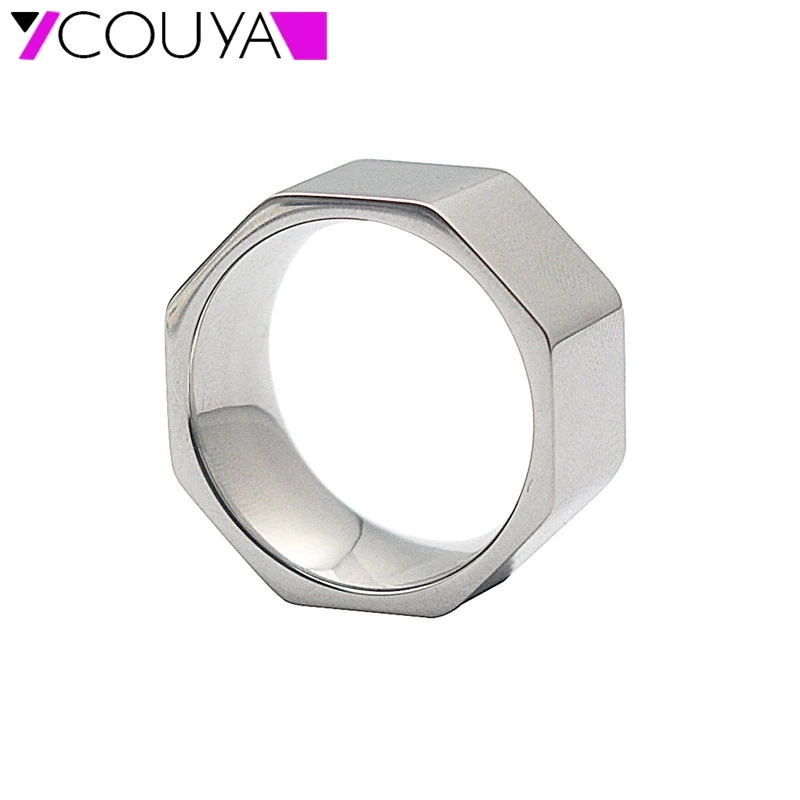 2025 New Arrival Sale Bands Trendy Men Metal Party Stainless Steel Men Jewelry Rings Anel geometric 316l Stainless Steel Ring