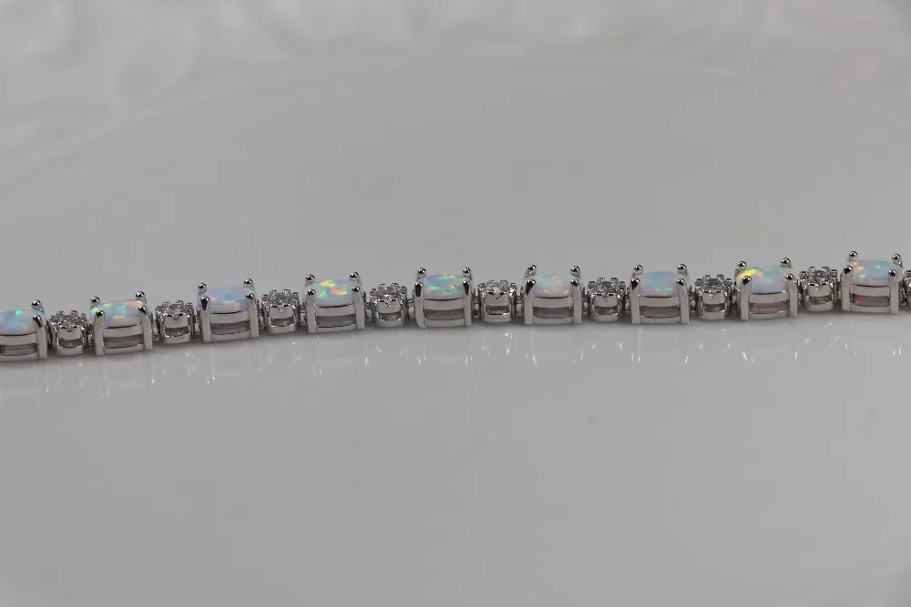 JLB-021  New Hot Oval Opal & Round Zircon Bracelet High Quality Ladies Jewelry Gift