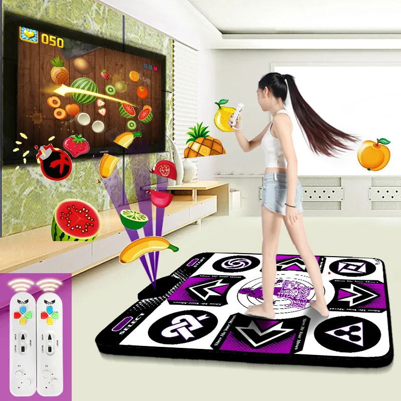 

Cdragon Dance Mats Pad Motion Sensing 11mm Wireless Single Dance Pad Non-Slip Pad Yoga Mat + 2 Remote Controller Dancer Fitness