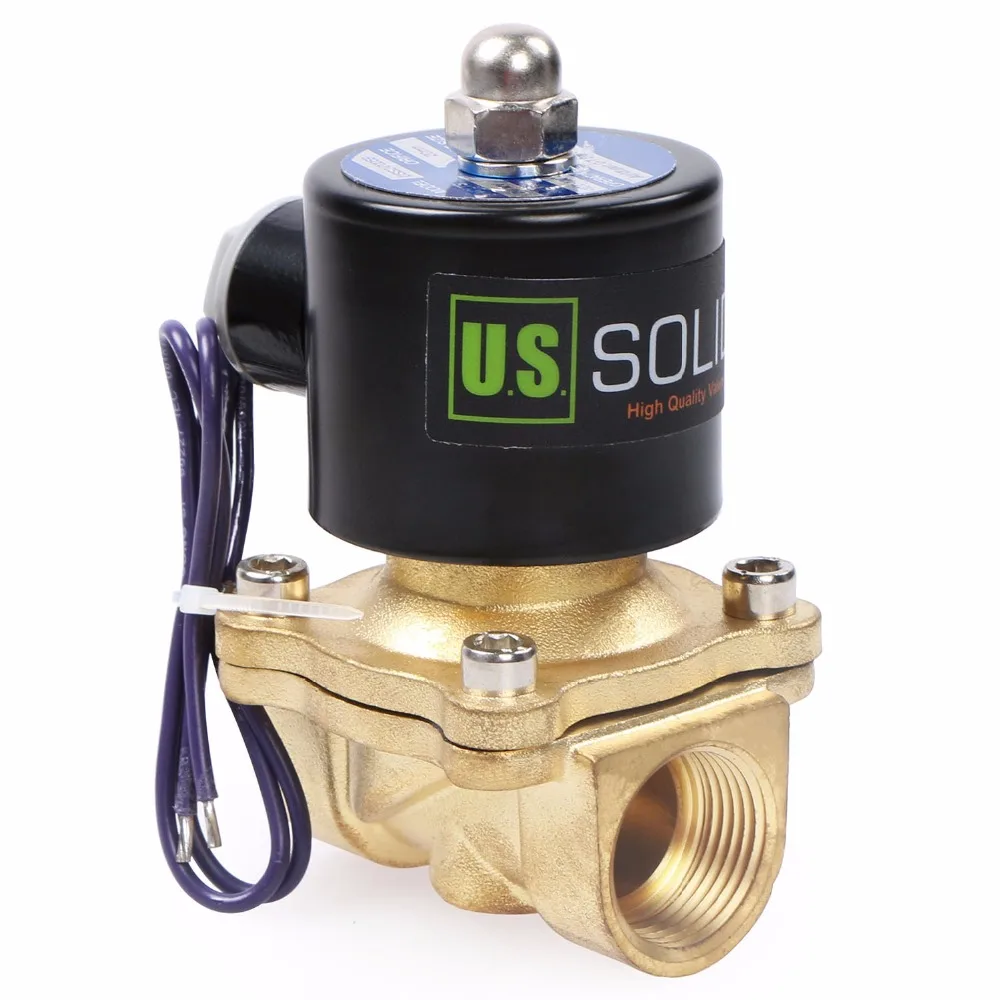 U.S. Solid 3/4" Brass Electric Solenoid Valve 12 V DC Normally Closed diesel  kerosine  alcohol Air Gas Oil Water