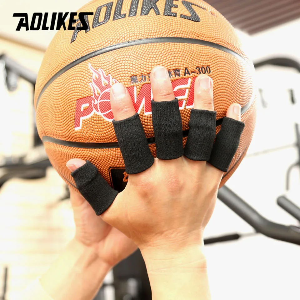 AOLIKES 10 Pcs Professional Gym Fitness Fingerstall Sleeve Power Weight Lifting Equipment Crossfit Workout Basketball Volleyball