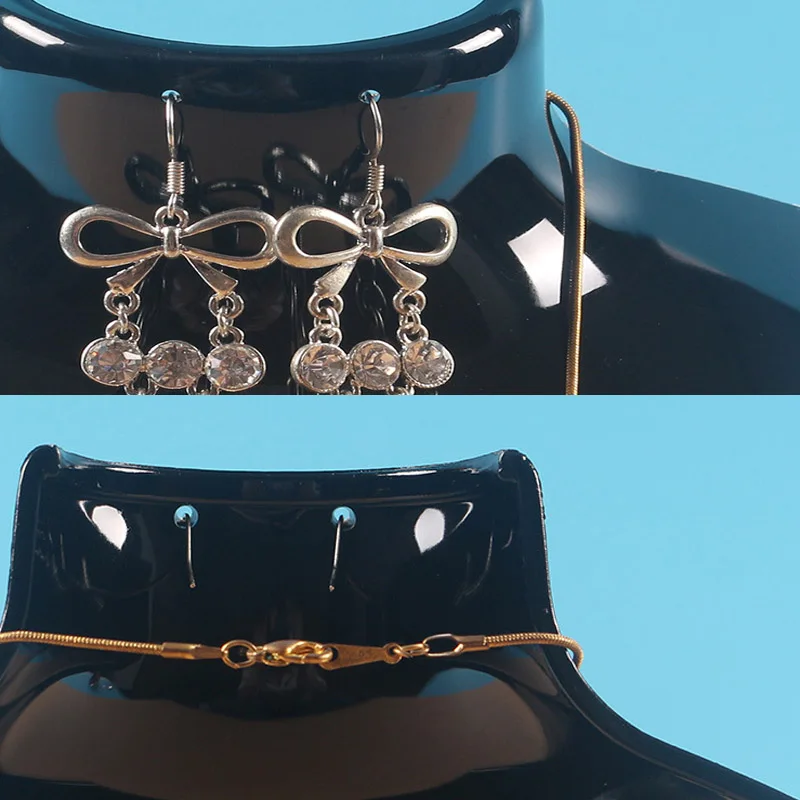 Luxury Hot Salling Black/White/Clear Mannequin Necklace Jewelry Pendant Display Stand Holder Show Decorate Jewelry Display Shelf