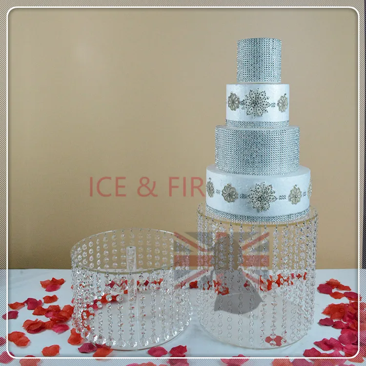 4pcs/Lot centerpiece Wedding Cake Display Birthday decoration Crystal Acrylic cake stand