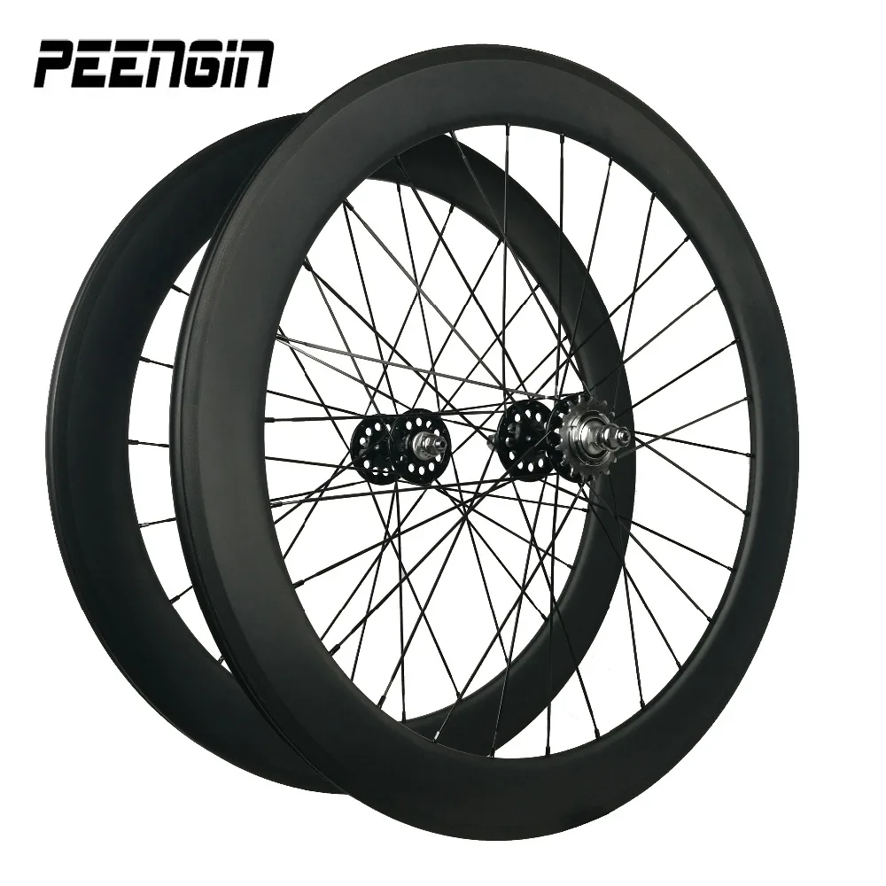 High Quality 23mm Width U-Shape Rim 60mm Tubular Carbon Track Light Quick Deliery China Made Fixed Gear&Single Speed Wheel Sets