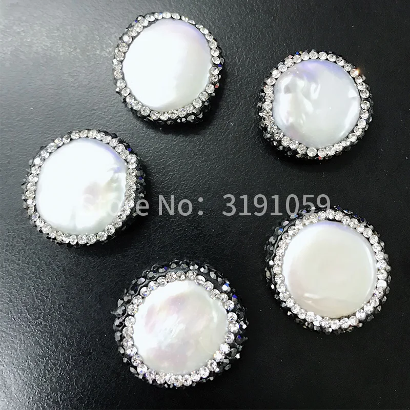 White pearl crystal round pendant necklace sweater chain personality fashionable atmosphere banquet jewelry