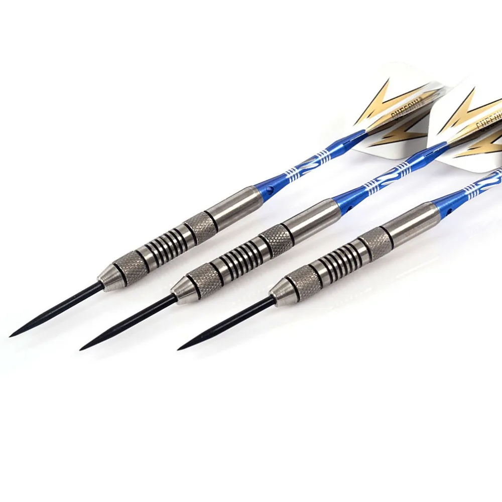 CUESOUL Tungsten Steel Tip Darts- 24 Grams 90% Tungsten Dart Barrels  Darts with Pink Dart Case