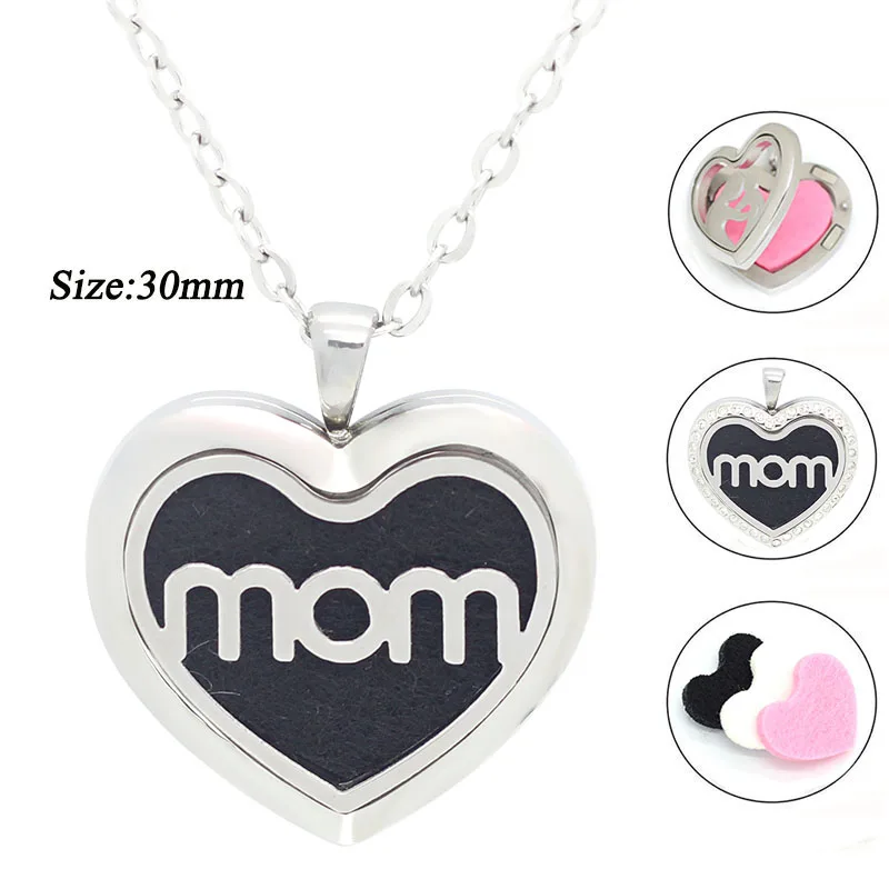 With Chain as Gift! New Arrival  316LStainless Steel Heart Shape Essential Oil Diffuser Perfume Locket Pendant