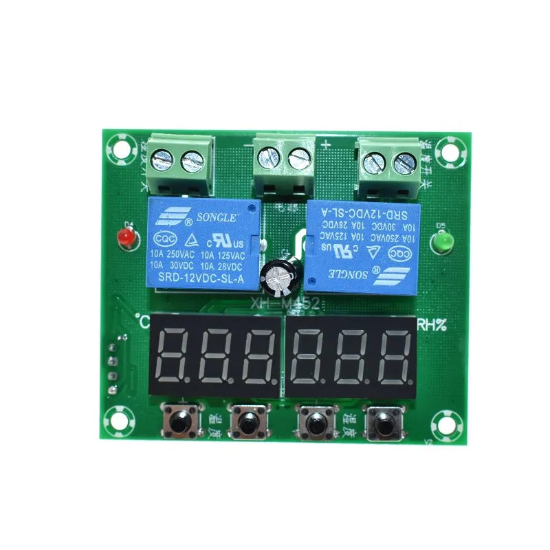 DC 12V Thermostat Temperature Humidity Control Thermometer Hygrometer Controller Module LED Digital Display Dual Output