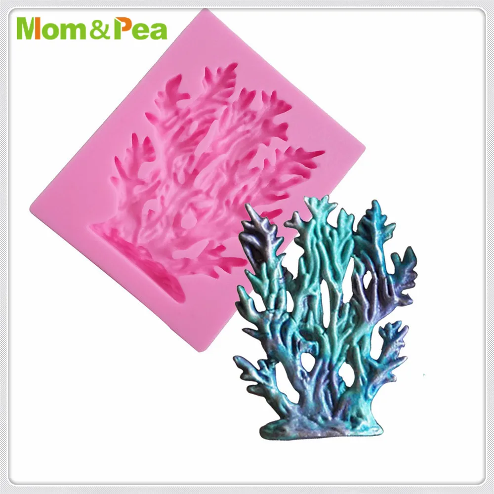 Mom&Pea MPA1999 Coral Silicone Mold Sugar Paste 3D Fondant Cake Decoration