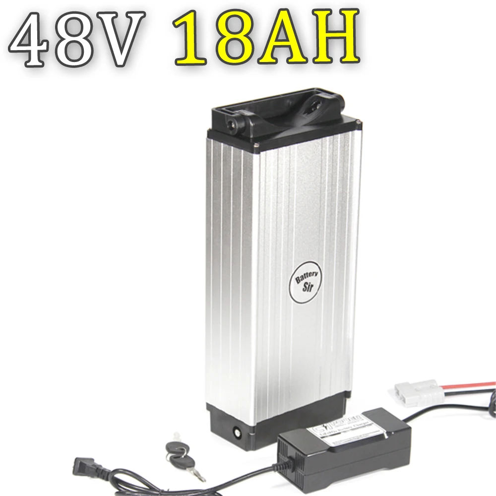 Super power rear rack lithium ion battery 48v 18Ah for ebike electric bicycle battery lithium ion bafang battery with charger