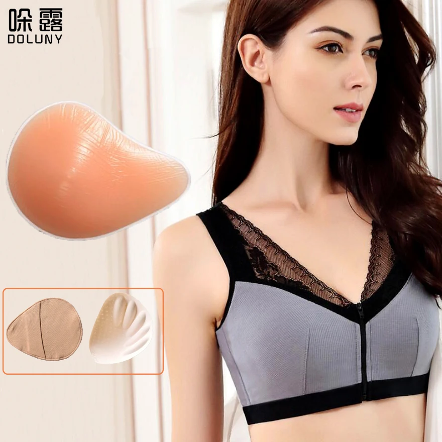 Artificial Silicone Breast Forms Fake Breasts 300g and Mastectomy Bra 85C For Postoperative Breast Prosthesis D30