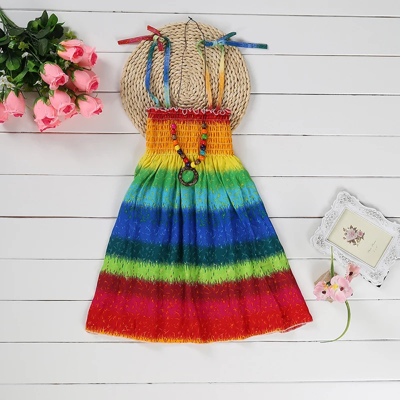 Meisjes Jurk Zomer Strand Bohemian Kid Jurken Voor Meisjes Mouwloze Kleding Kinderkleding Sundress Kind Kostuum YCSD1801