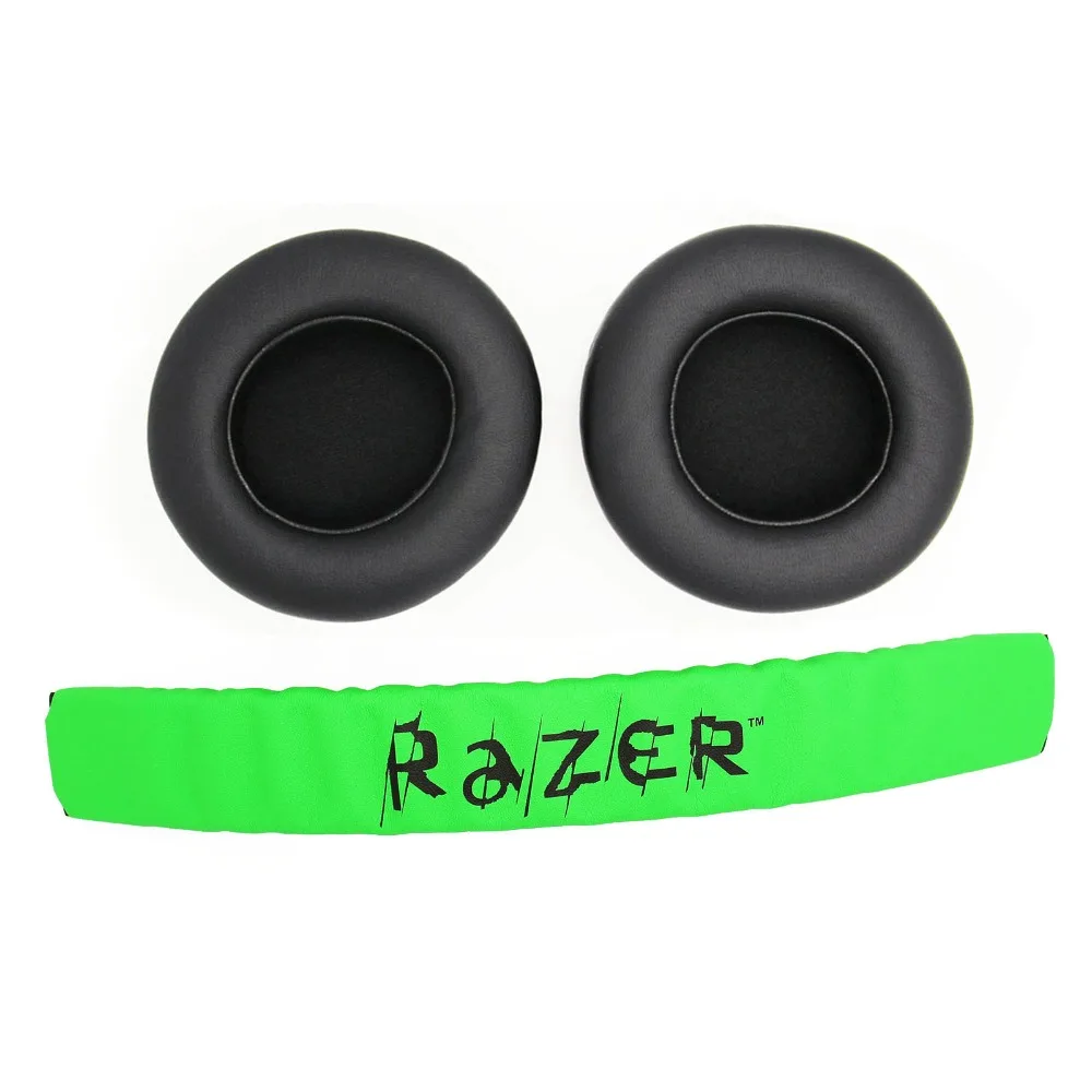 New Replacement Ear pads Cushion Earmuffs Earpads with Headband For Razer Kraken Pro 7.1 or Electra Gaming Headphones