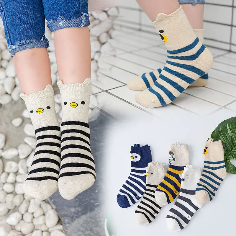 5 Pairs/Lot Autumn Winter Children Girls Boys Socks 2-8 Years Fashion Christmas Cotton Kids Socks Gift Socks High Quality