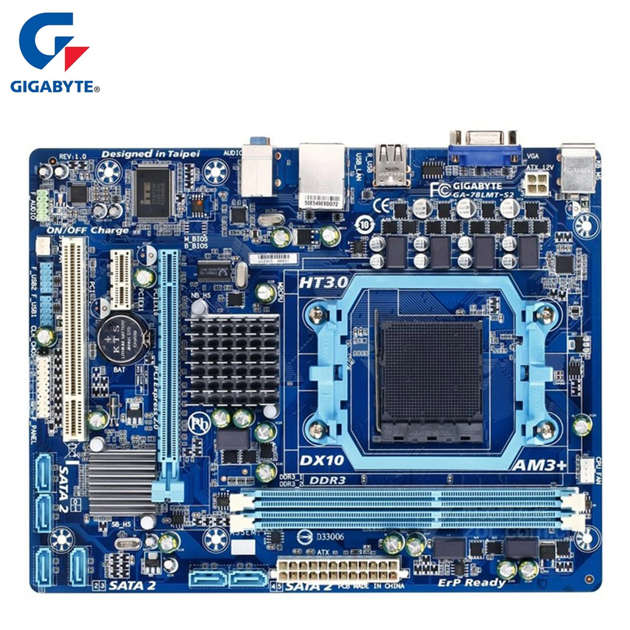 

Gigabyte GA-78LMT-S2 Motherboard For AMD 760G DDR3 USB2.0 16G Socket AM3+/AM3 78LMT S2 Desktop Mainboard Systemboard Used