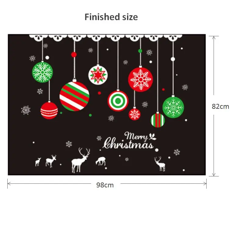 Christmas Window Sticker Reindeer Snowflake Glass Sticker Xmas Christmas Decorations for Home Natal New Year Gift Noel 7248