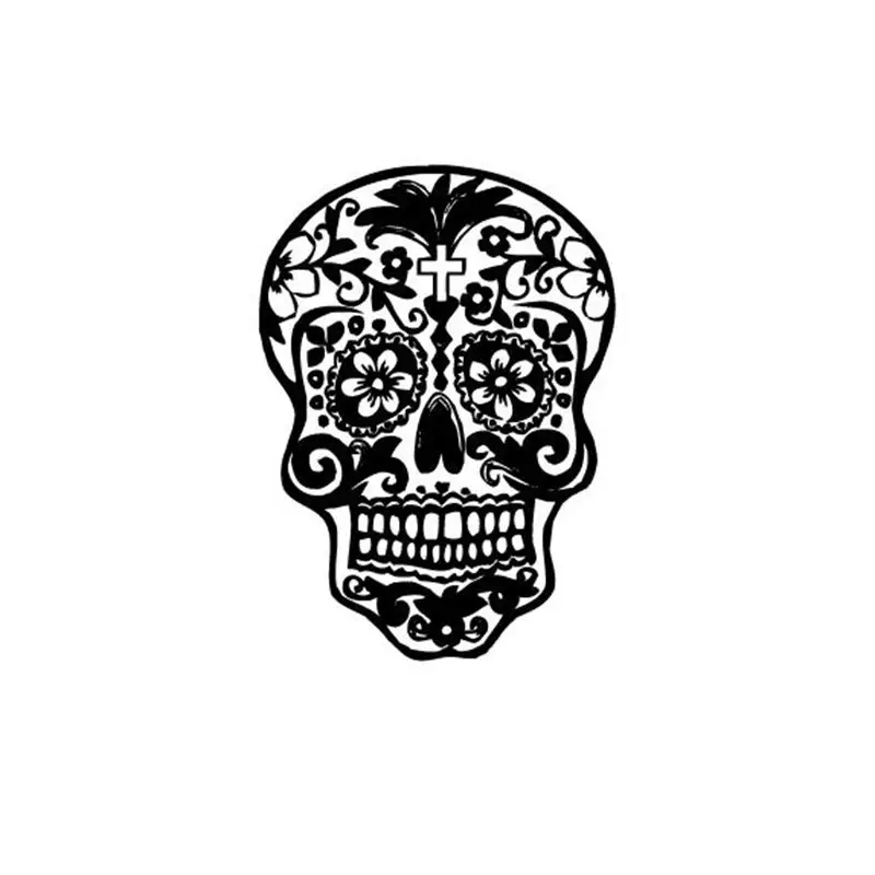 Skull wall sticker Skull punk rock creative personality removable vinyl wall art stickers ,sugar skull decals H007