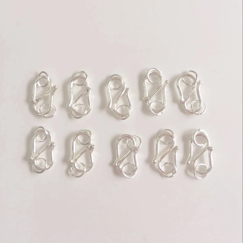 

" Fake One Penalty Ten " 10*6MM 10Pcs/Lot (Mark S925) 92.5% Sterling Silver Clasps & Hooks Jewelry Accessories Fittings