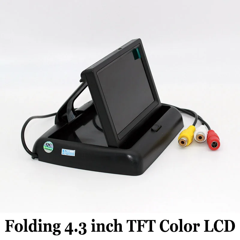 

Folding 4.3 Inch TFT Color LCD HD Car Monitor Screen Parking Sensor Video Monitor Car Rearview Backup for Reverse Camera