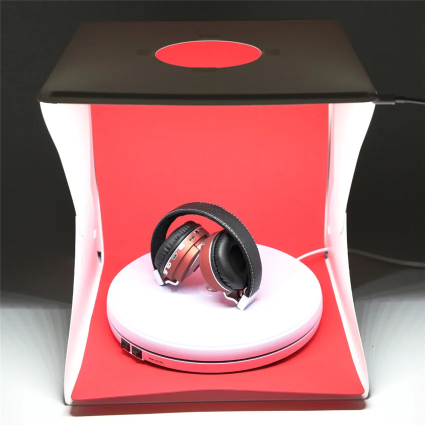 30cm Portable Foldable Softbox Mini LED Light Room Tent with EVA 4pcs Photo Backdrop for Studio Shooting Photography Canon Nikon