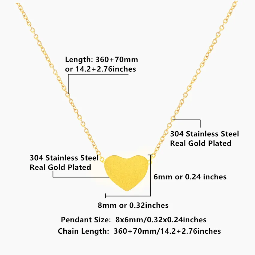 V Attract 10pcs Stainless Steel Necklace Gargantilha Femme Jewelry Tattoo Choker Tiny Heart Charm Necklace For Women