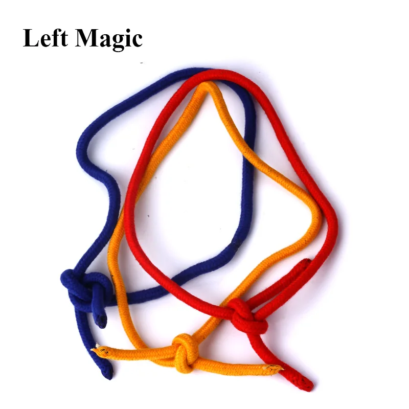 Three Strings Linking Ropes Magic Tricks Red Yellow Blue Magic Rope Close-Up Street Magic Props Illusions Gimmick Accessories