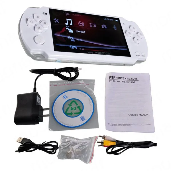 Handheld Game Console 4.3 inch screen mp4 player MP5 game player real 8GB support for psp game,camera,video,e-book