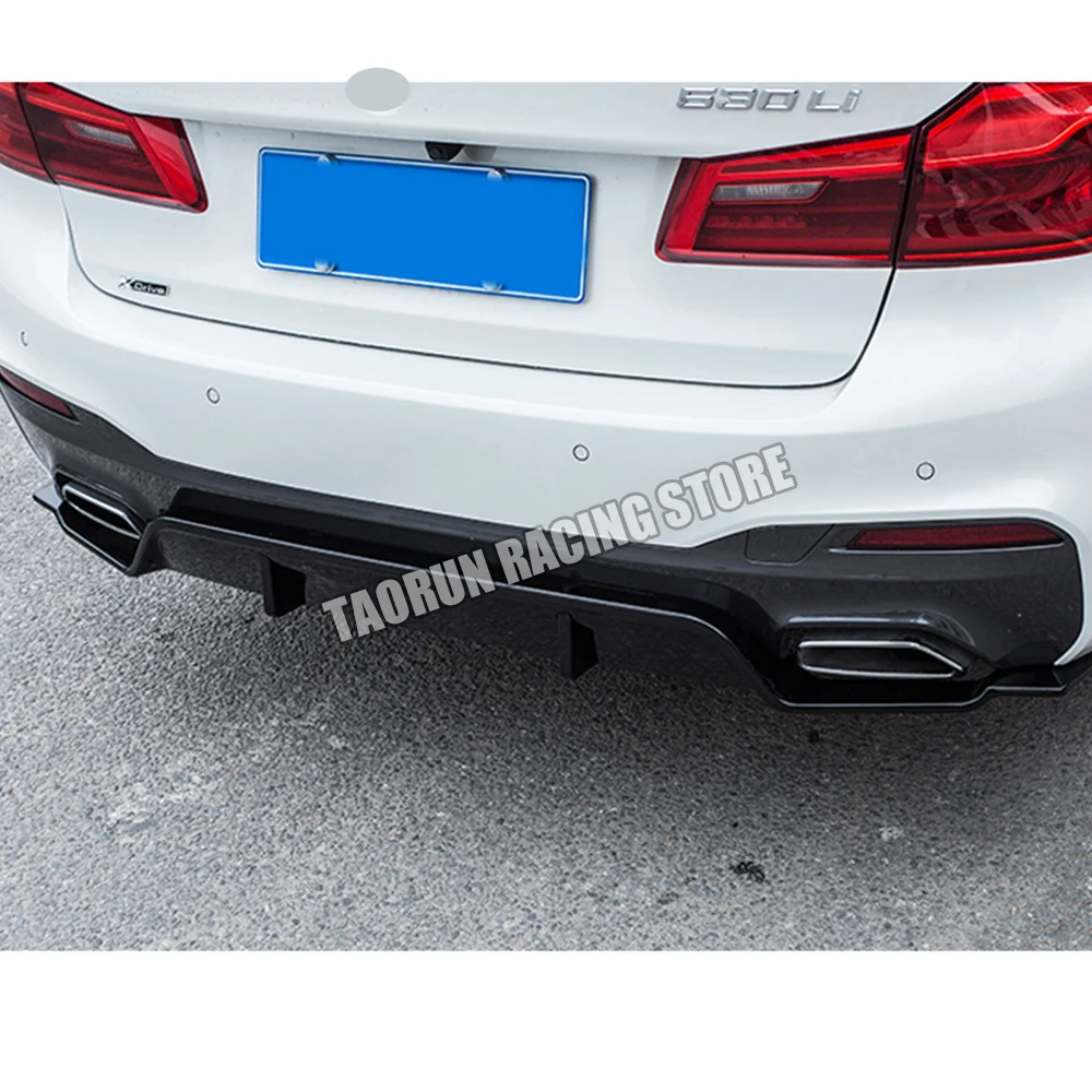 3D Style Carbon Fiber Rear Bumper Diffuser for BMW G30 G31 520 530 540 550 With M Package 2017 up