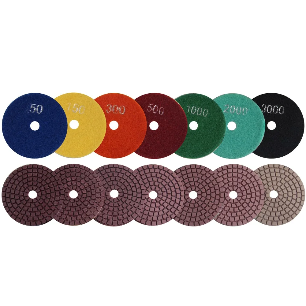 

80mm Metal Polishing Pads Grit 50-3000 Wet Polishing Marble Granite Concrete Fine Polished